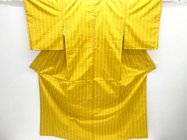 JAPANESE KIMONO / ANTIQUE PLAID WOVEN YONEZAWA TSUMUGI KIMONO